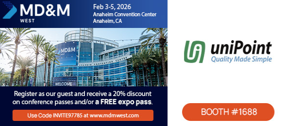 MD&M West - uniPoint Software - Booth 1688